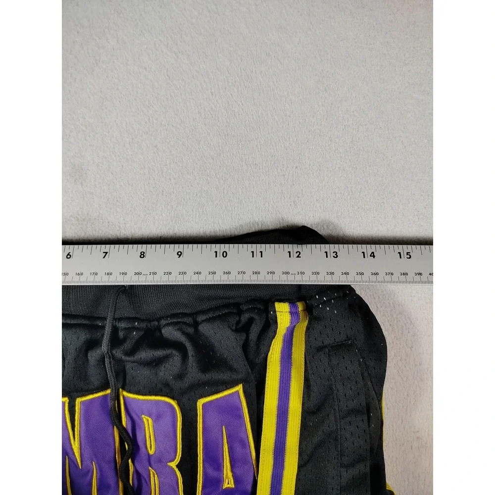 Just Don Mamba Shorts‎ Mens Large Black Basketball Mesh Snake Logo Athletic
